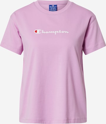 Champion Authentic Athletic Apparel Shirt in Lila: voorkant