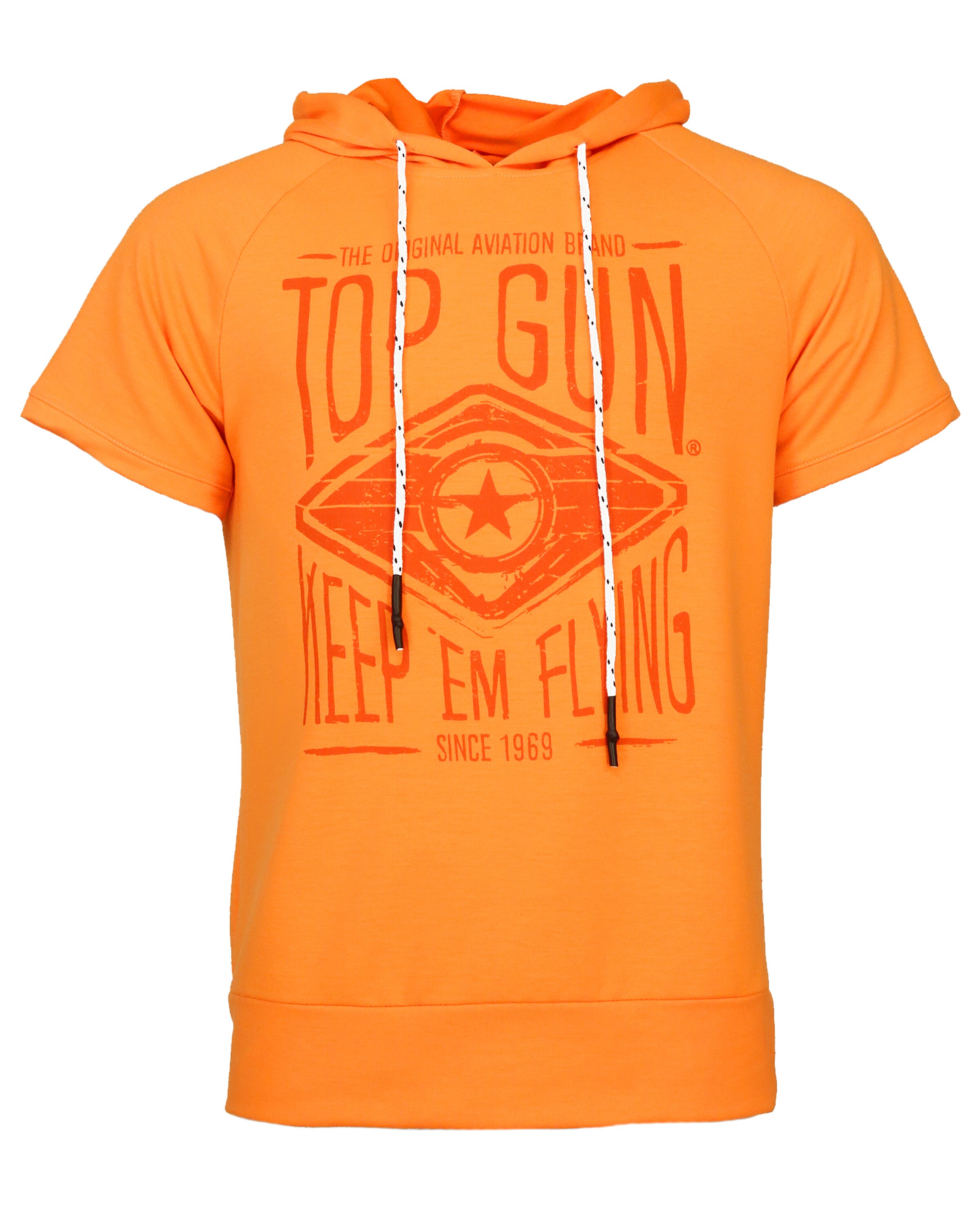 Männer Shirts TOP GUN T-Shirt 'Bright' in Orange, Dunkelorange - FU56739