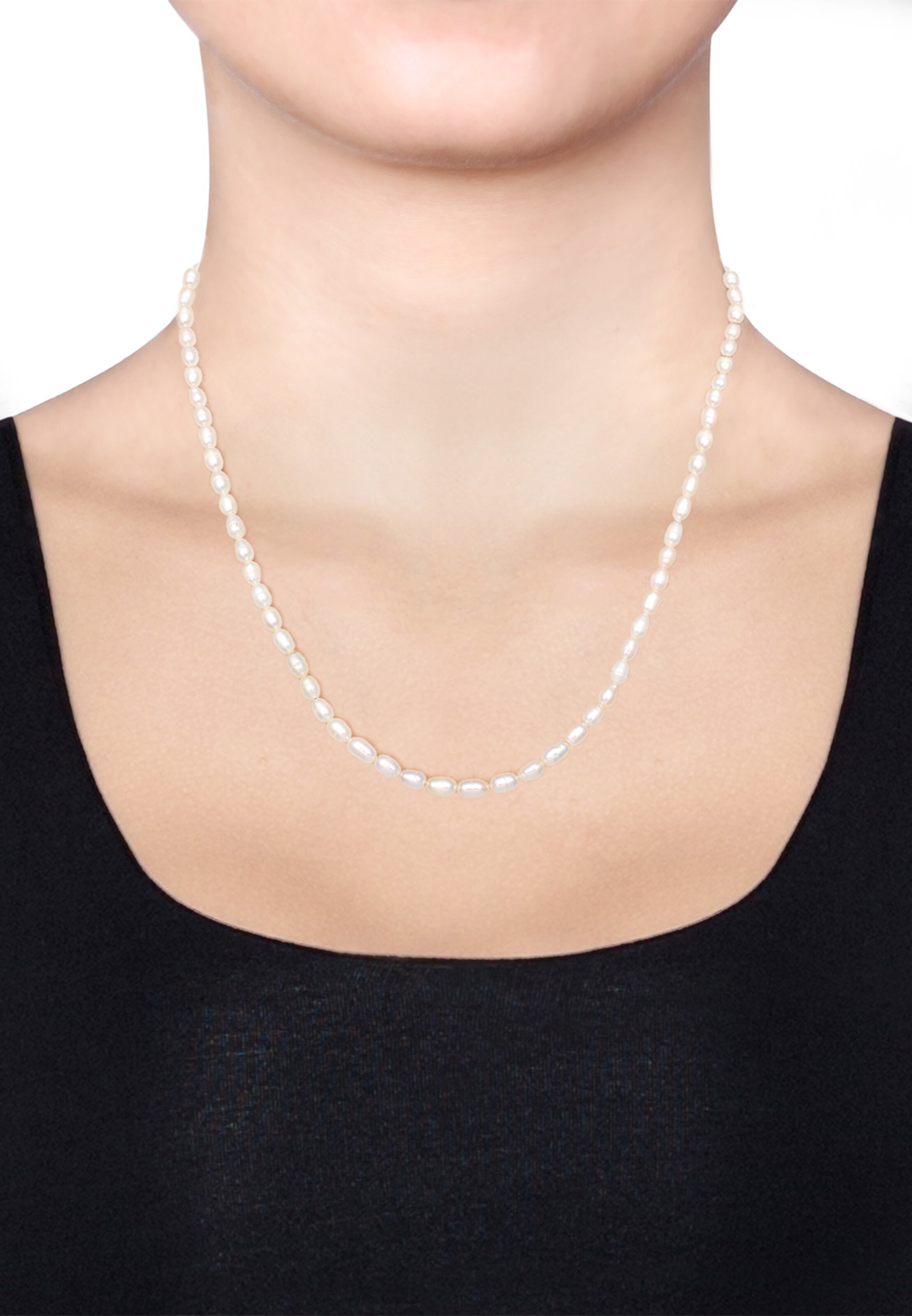 Frauen Schmuck ELLI PREMIUM Schmuckset Perle in Silber - GY41009