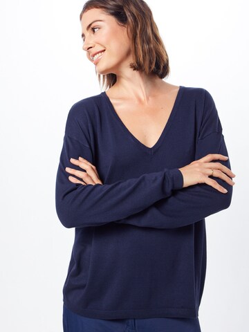 Pull-over 'Mafa' ICHI en bleu : devant