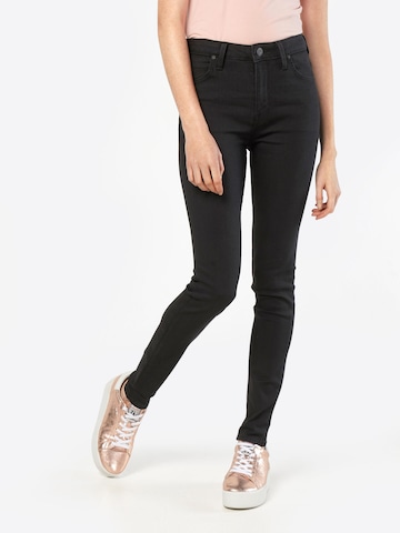 Lee Skinny Jeans 'Scarlett High' in Zwart: voorkant