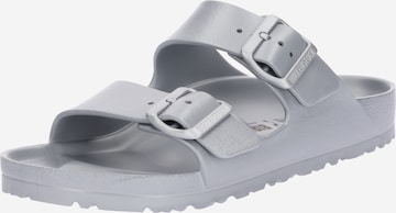 BIRKENSTOCK Чехли 'Arizona' в сиво: отпред