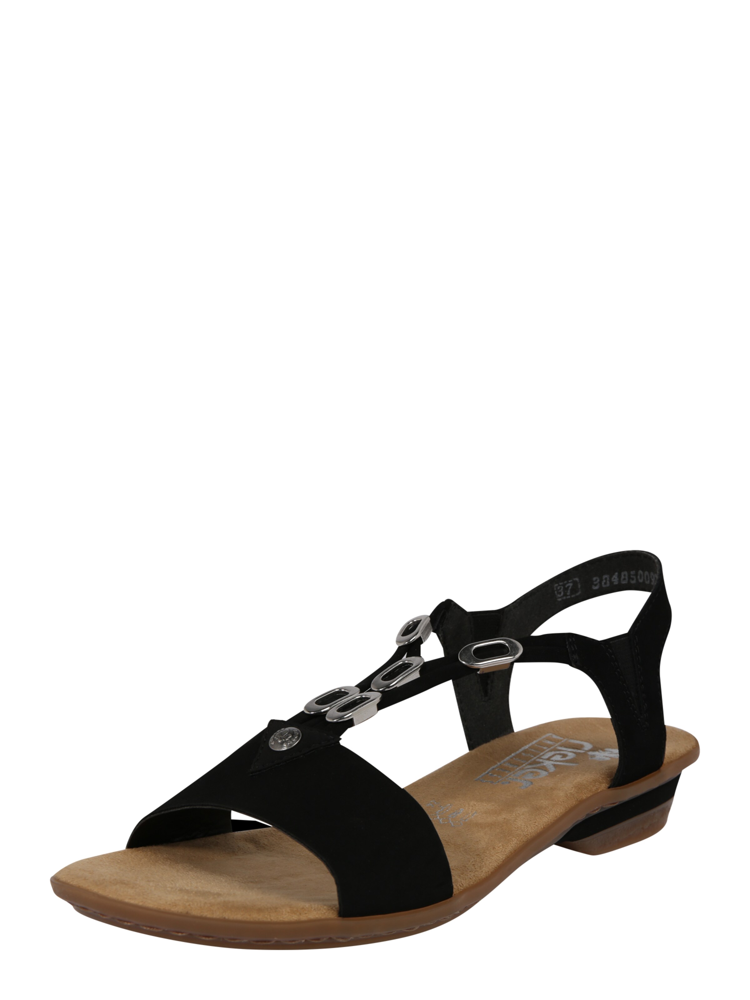 Sandales Rieker en noir : devant