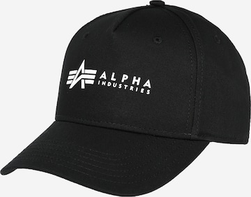 ALPHA INDUSTRIES Cap in Black: front