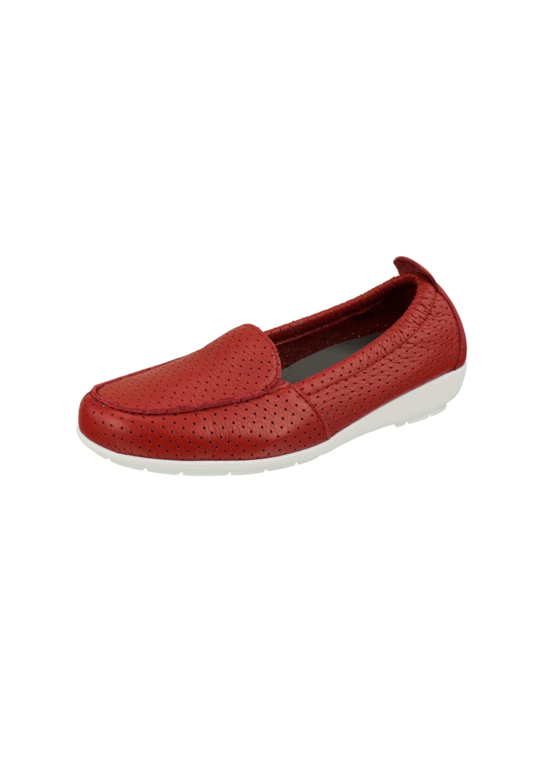 Natural Feet Mokassins 'Adela' in Rot: Vorderseite