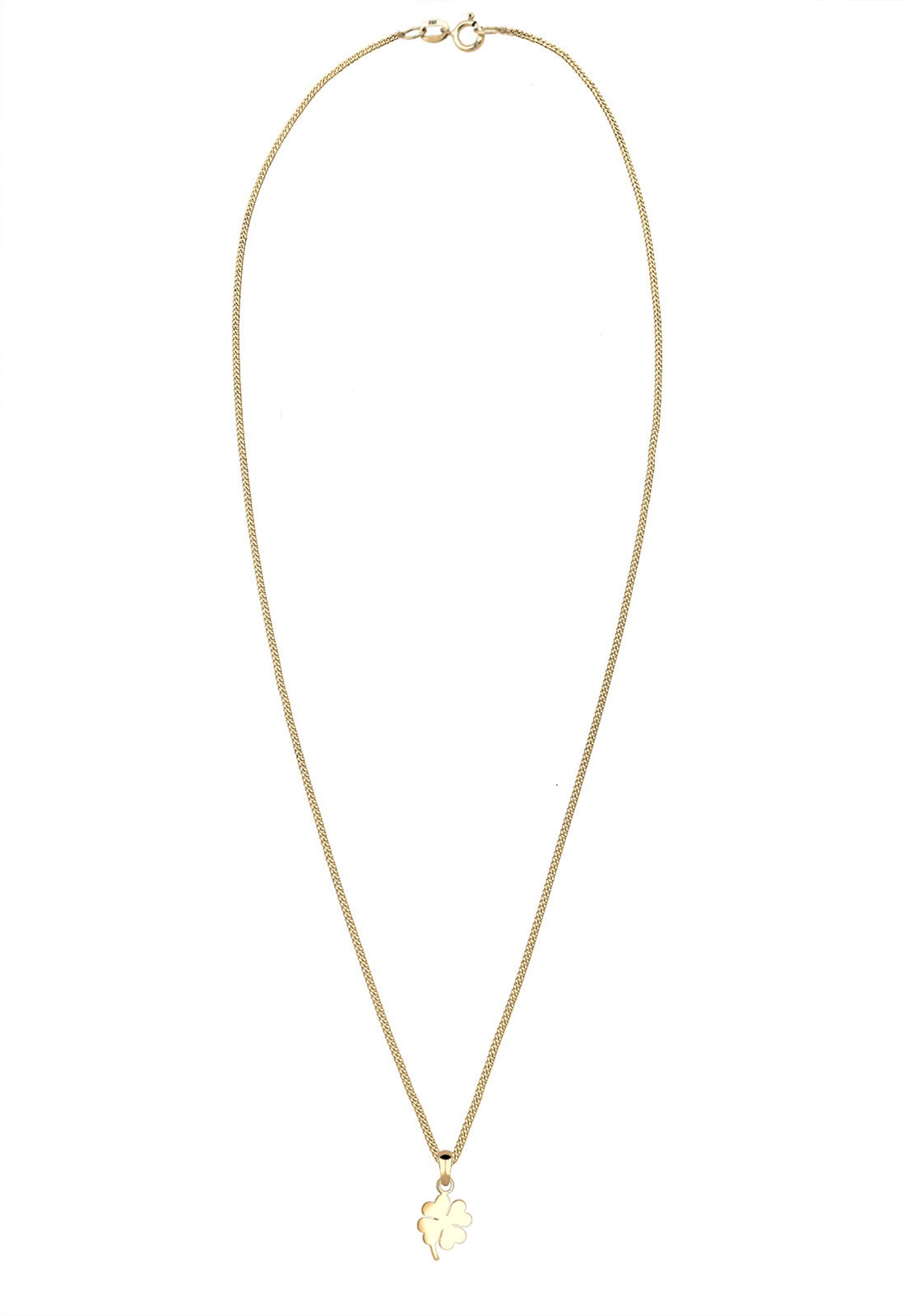 ELLI PREMIUM Necklace 'Kleeblatt' in Gold: front