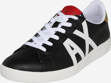 ARMANI EXCHANGE Låg sneaker i svart: framsida