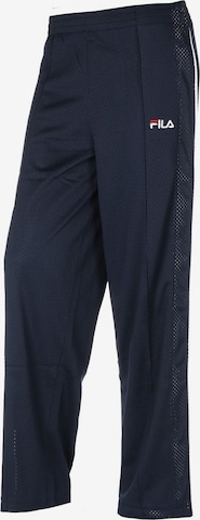 FILA Loose fit Workout Pants 'Snap' in Blue: front