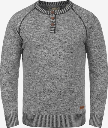 !Solid Strickpullover 'Thiago' in Grau: predná strana