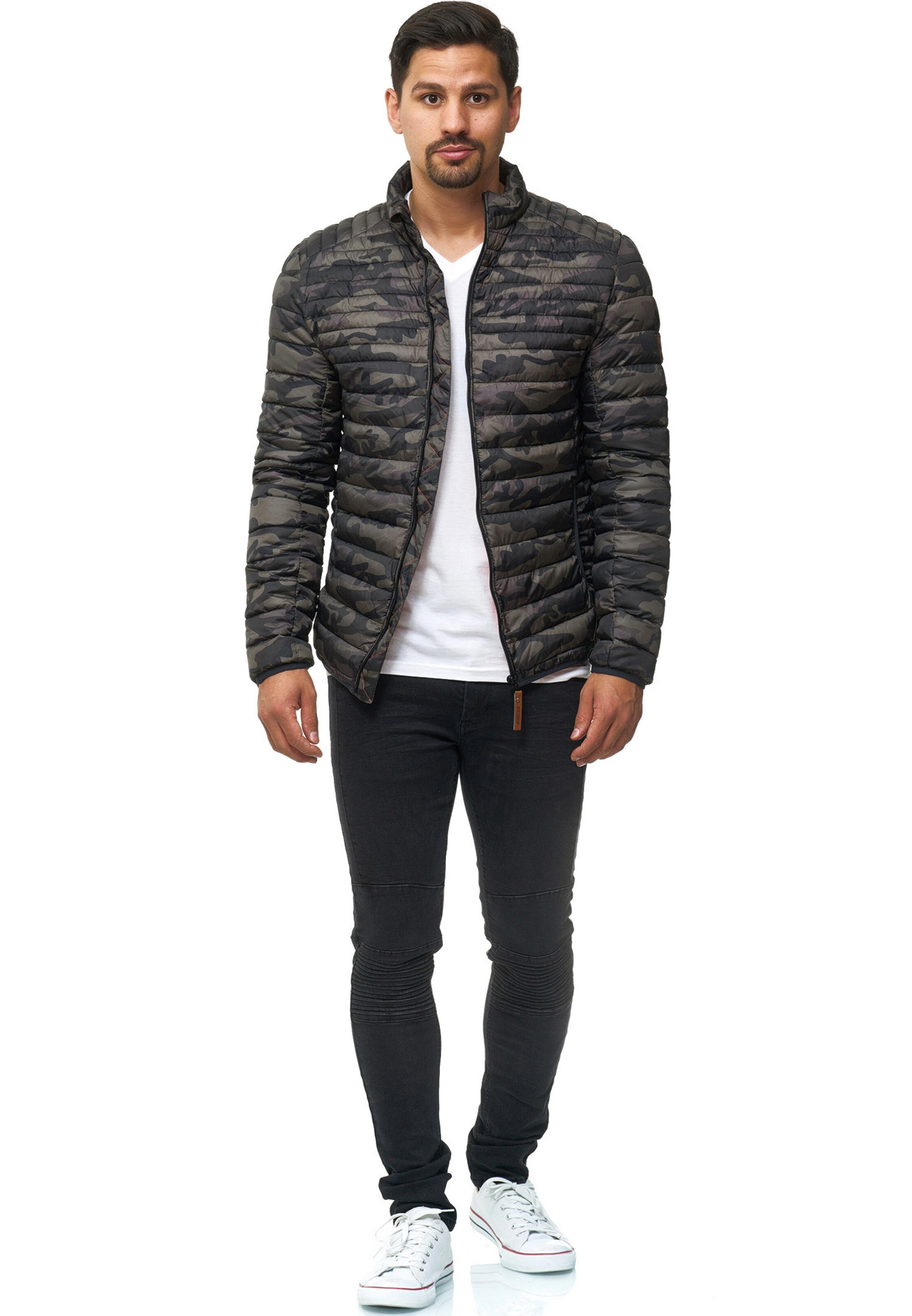 INDICODE JEANS Between-season jacket 'Islington' in Green: front