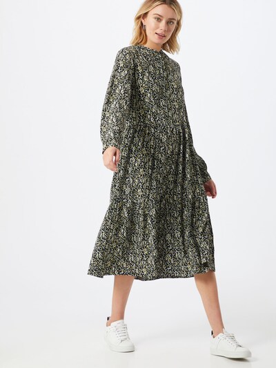 Opus Kleid Werani In Dunkelgelb Schwarz Weiss About You 