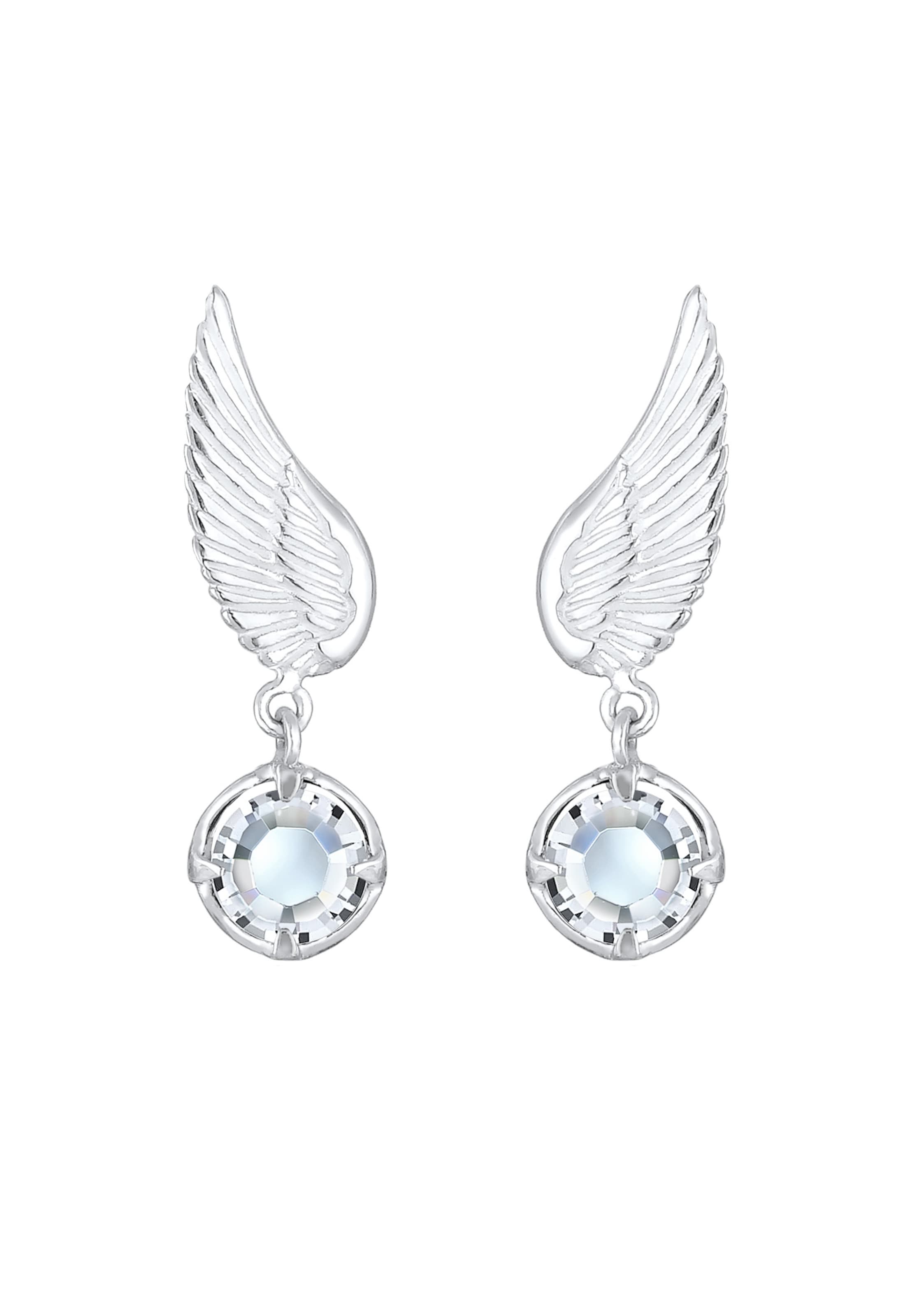 ELLI Earrings 'FEDER' in Silver: front