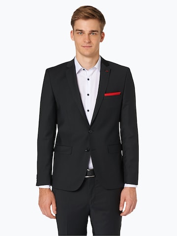 Finshley & Harding London Slim fit Business Blazer in Black: front