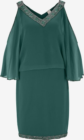 Robe de cocktail heine en vert : devant