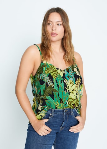 MANGO Top 'Selva' in Groen: voorkant