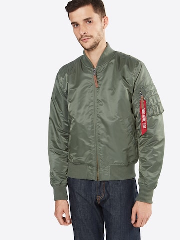 ALPHA INDUSTRIES - Casaco meia-estação 'MA-1 VF 59' em verde: frente