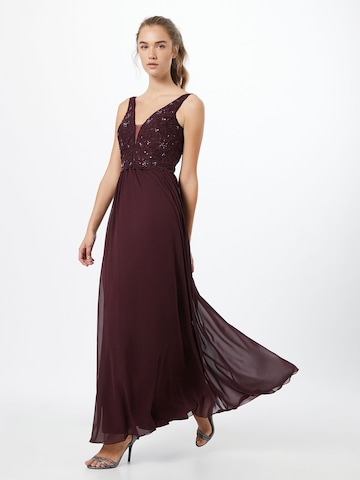 Unique Evening Dress in Purple: front