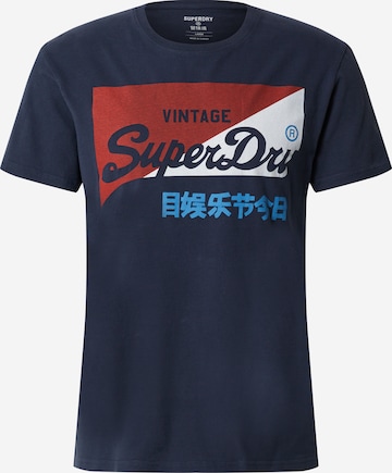 Superdry Shirt 'PRIMARY' in Blauw: voorkant