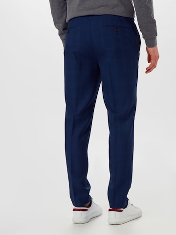 BURTON MENSWEAR LONDON Slim fit Pleated Pants in Blue