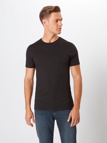 LEVI'S ® Shirt 'Slim 2Pk Crewneck' in Zwart