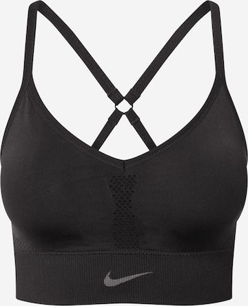 NIKE Regular Sports bra in Black: front