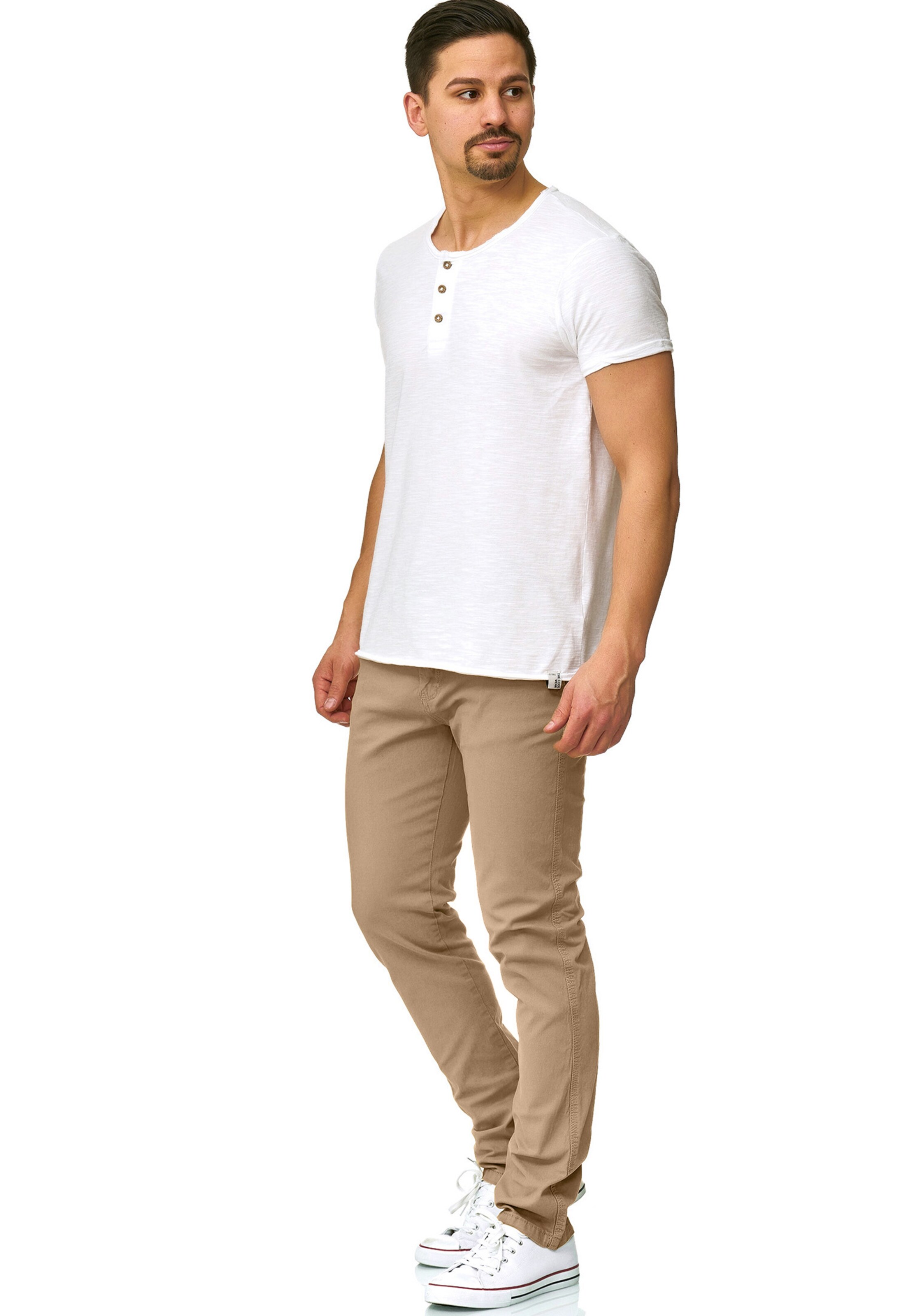 INDICODE JEANS Regular Chinohose 'Cherry' in Beige