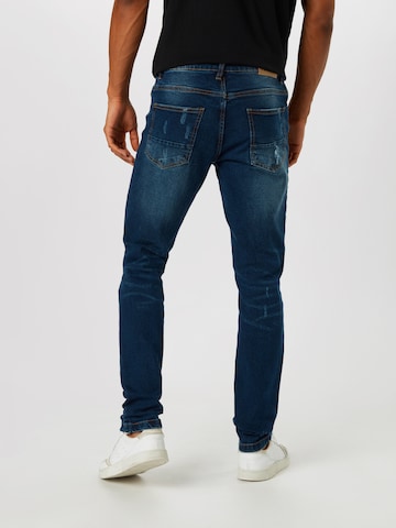 Denim Project Slimfit Jeans 'Mr. Red' in Blau