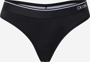 Regular Tanga de la Calvin Klein Underwear pe negru: față