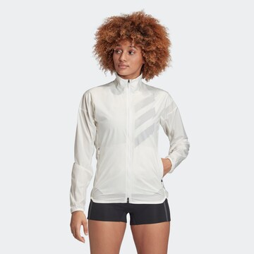 ADIDAS TERREX Training Jacket in White: front