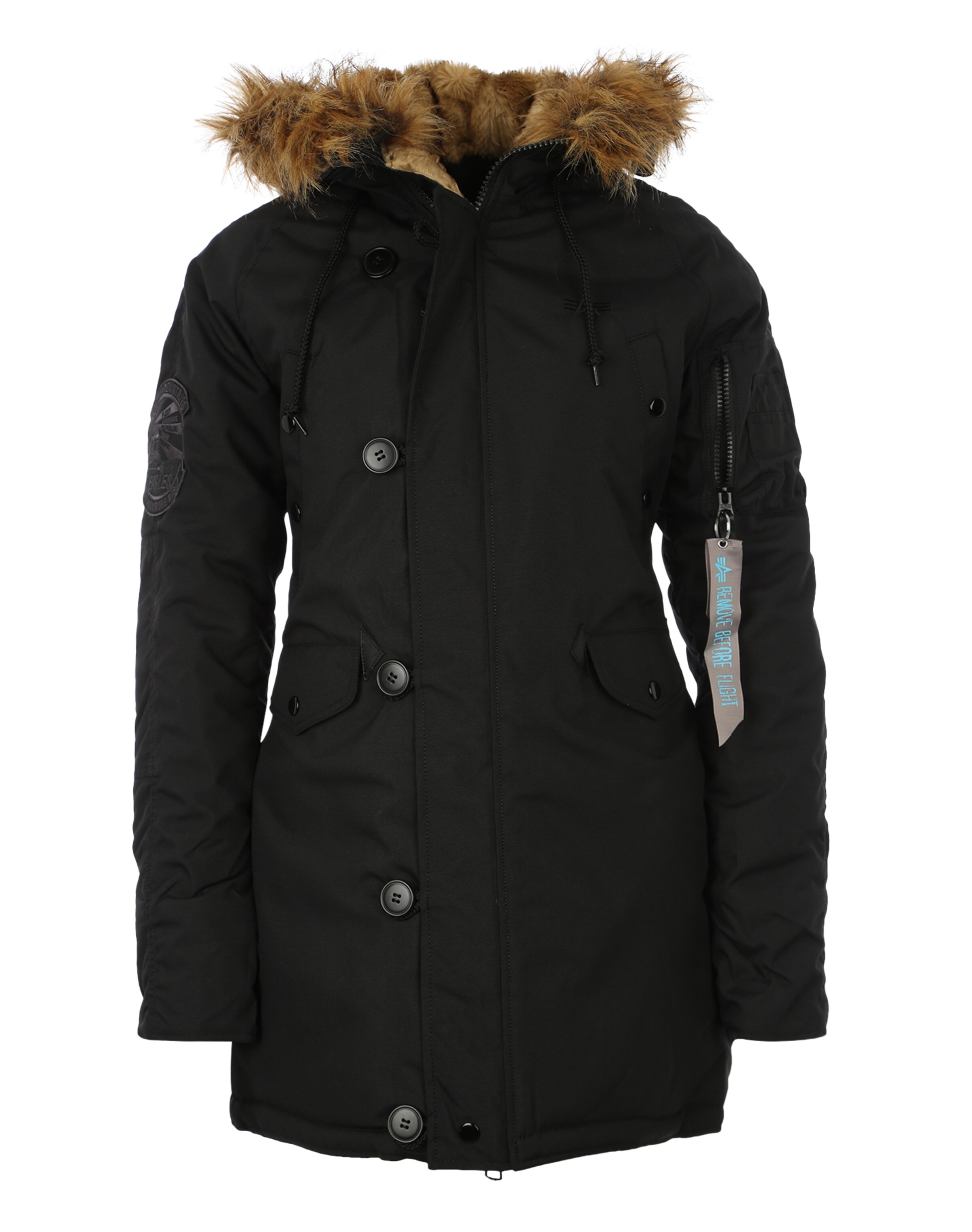 ALPHA INDUSTRIES - Kurzmantel 'Explorer' in schwarz