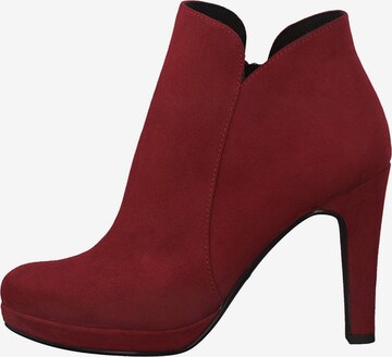 TAMARIS Ankle Boots in Red