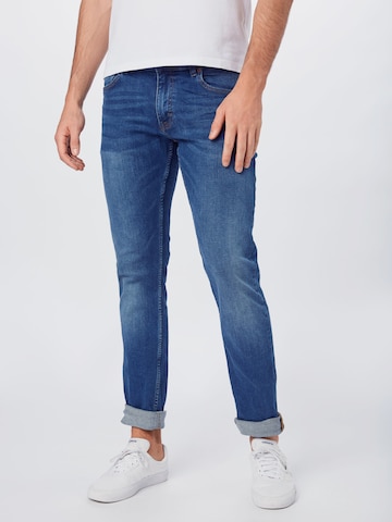 Coupe slim Jean QS en bleu : devant