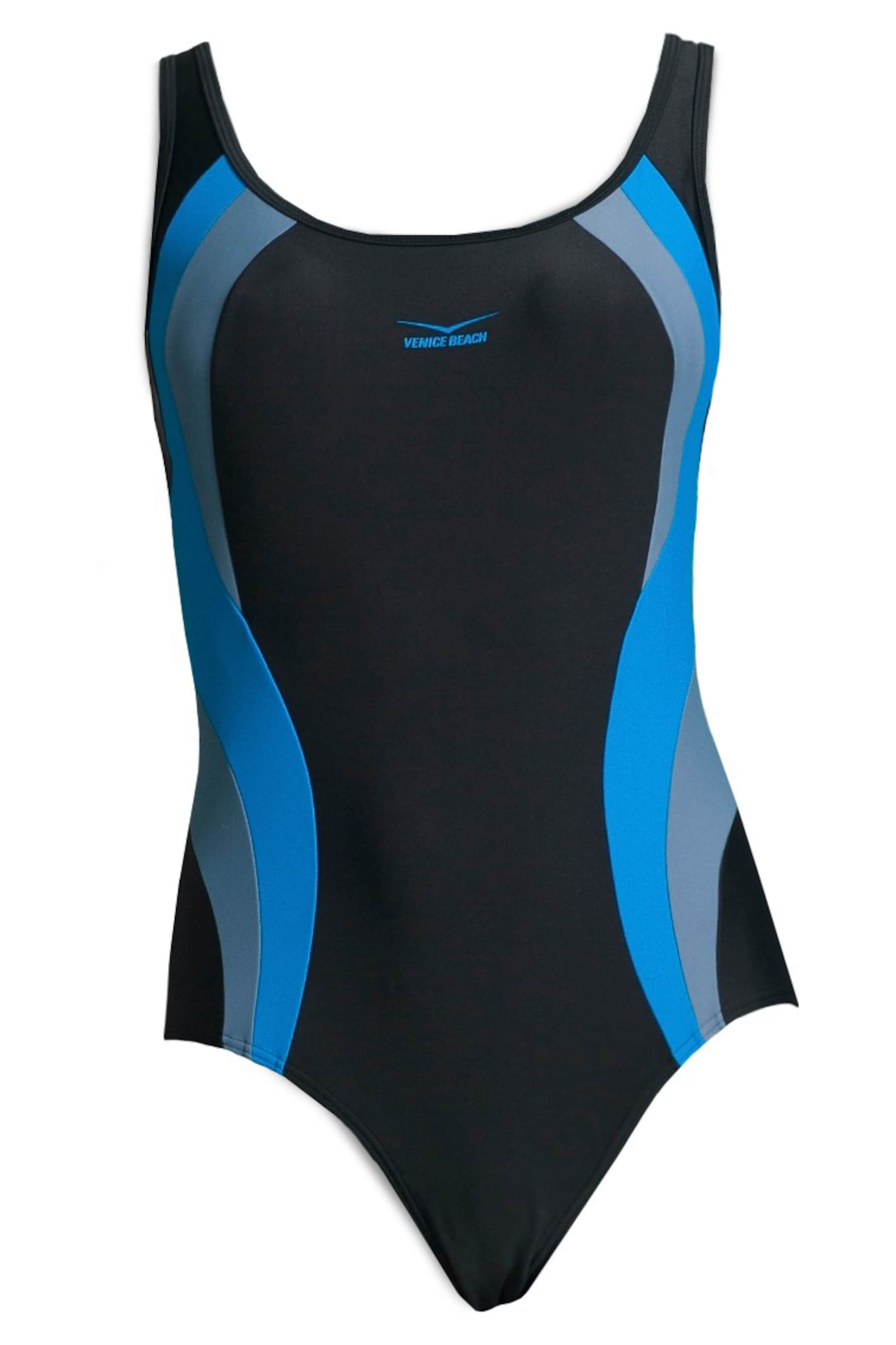 VENICE BEACH Bustier Badeanzug in Schwarz: Vorderseite