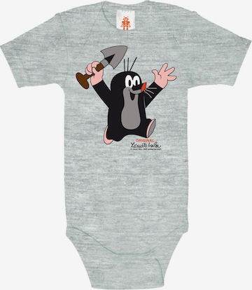 LOGOSHIRT Rompertje/body 'Der kleine Maulwurf-Print' in Grijs: voorkant