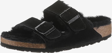 Saboți 'Arizona' de la BIRKENSTOCK pe negru: față