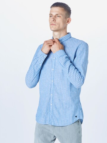 TOM TAILOR DENIM Regular fit Overhemd in Blauw: voorkant