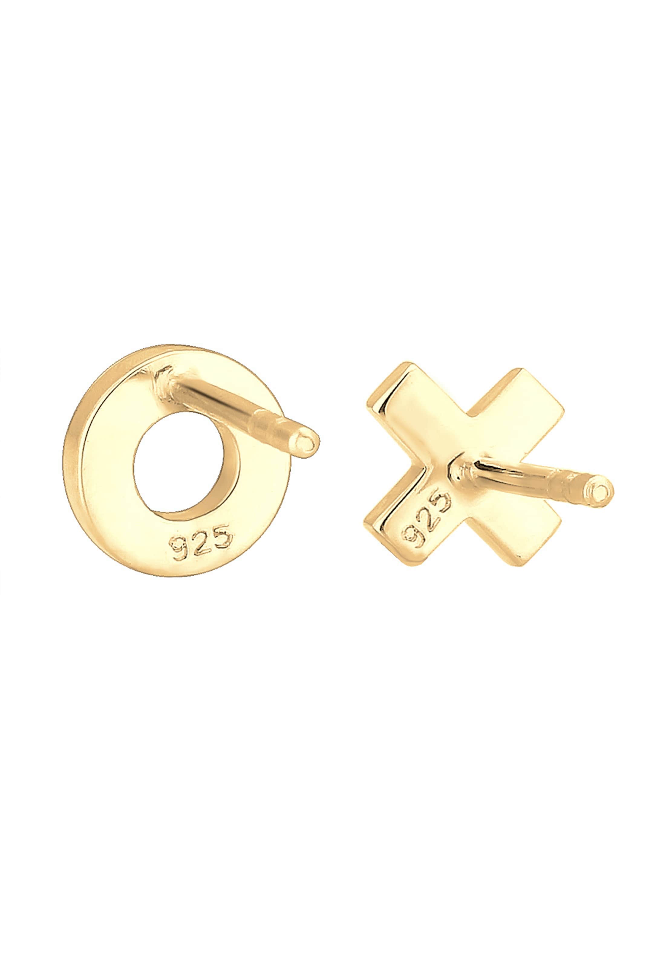 ELLI Oorbellen 'Buchstabe' in Goud