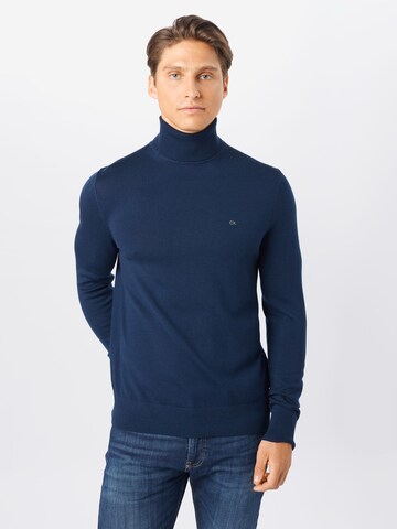 Calvin Klein - Ajuste regular Jersey en azul: frente