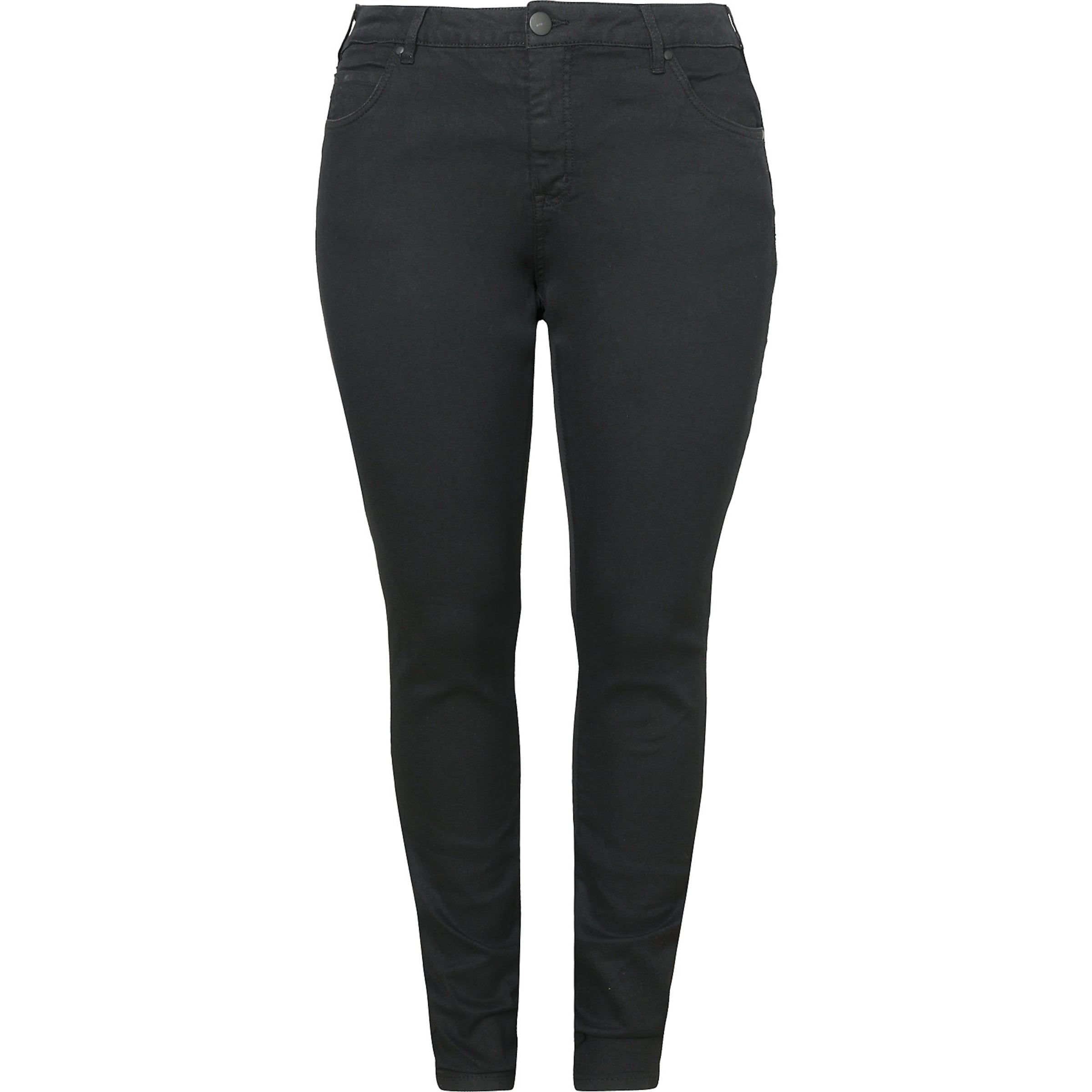Slimfit Jeans 'AMY' di Zizzi in nero: frontale