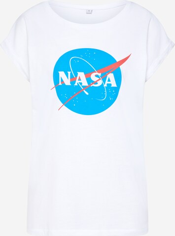 Merchcode Shirt 'Nasa Insignia' in Wit: voorkant