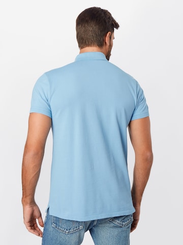 Herrlicher Regular fit Μπλουζάκι 'Score Polo Pique' σε μπλε