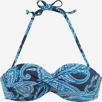 LASCANA Bikini Top 'Boho' in Blue: front
