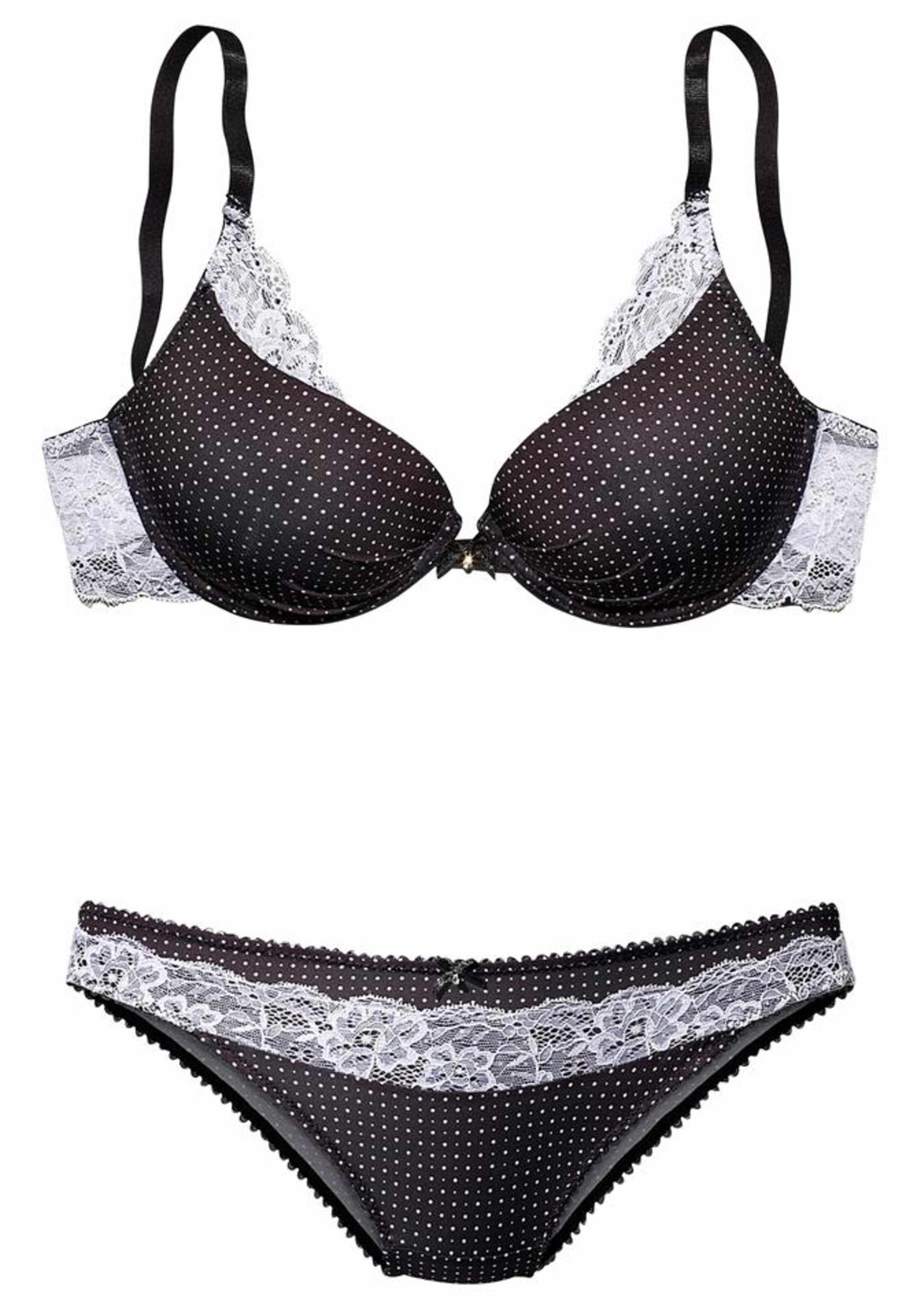 VIVANCE - Set: Push-up-BH + Rioslip (2-tlg.) in schwarz