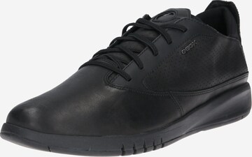 GEOX Platform trainers in Black: front