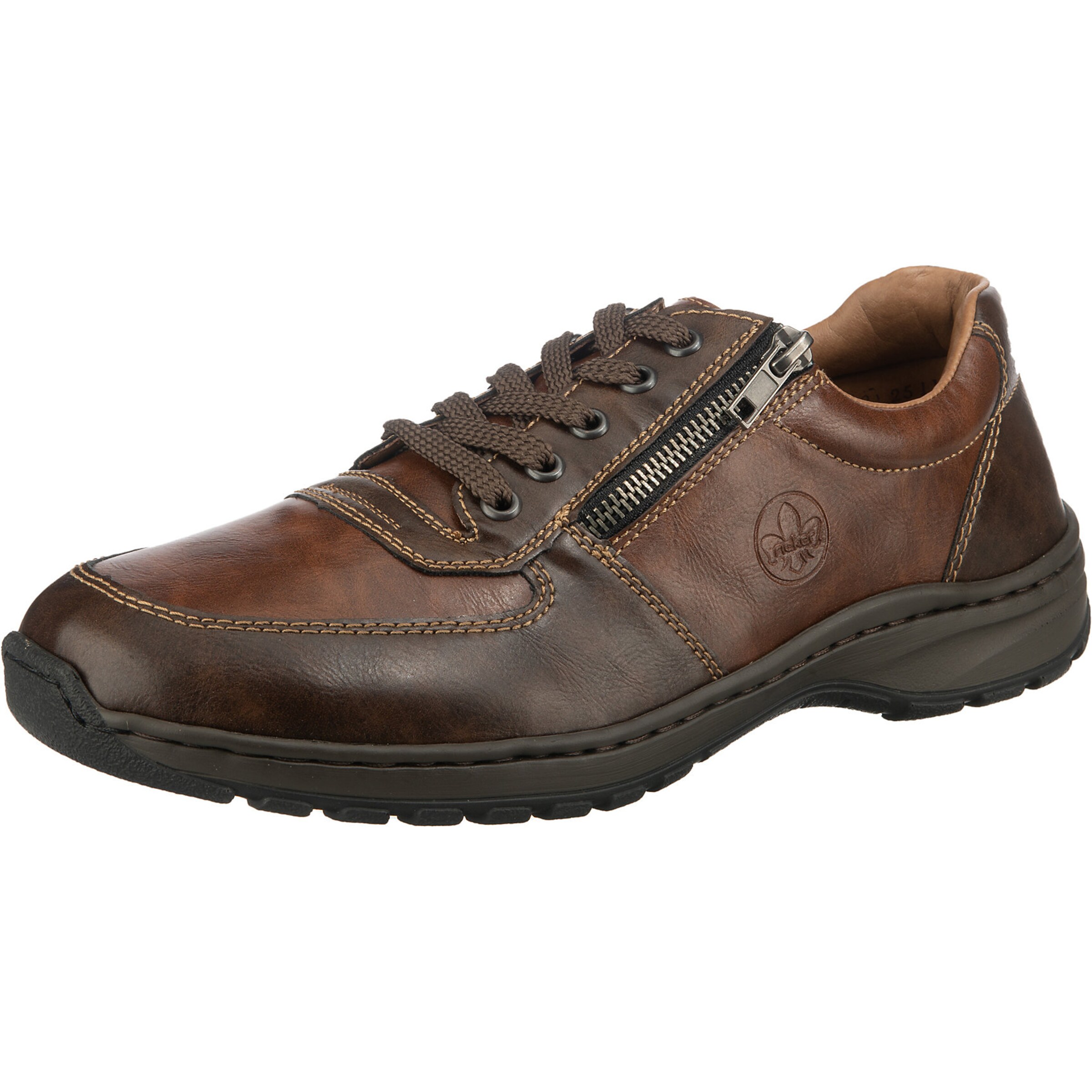 Chaussure de sport à lacets Rieker en marron : devant