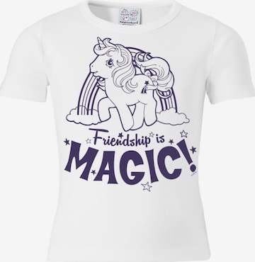 LOGOSHIRT Shirt 'My Little Pony' in Wit: voorkant