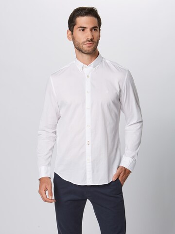 Coupe regular Chemise business Marc O'Polo en blanc