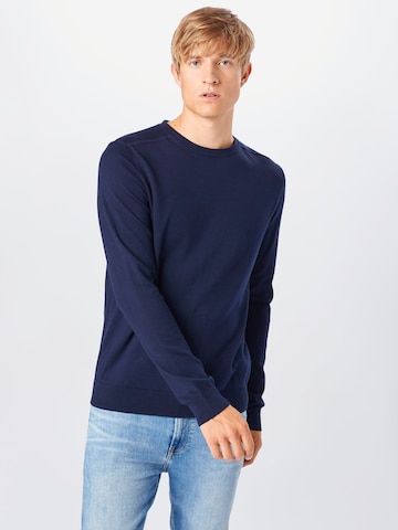 SELECTED HOMME Regular fit Trui 'Berg' in Blauw: voorkant