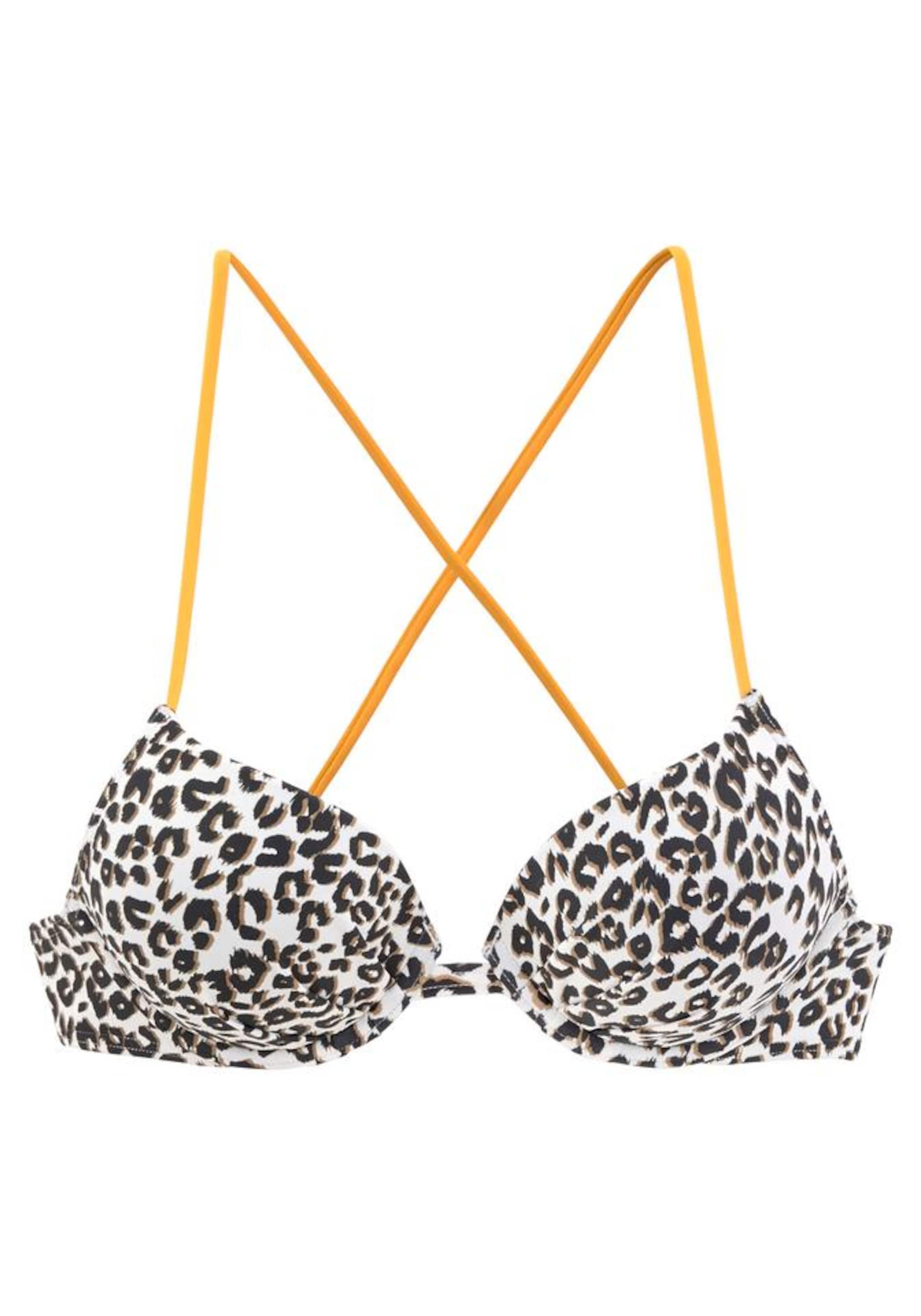 BUFFALO Сутиен с повдигащ ефект Горнище на бански 'Kitty' в бяло: отпред