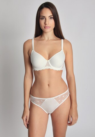 sassa T-shirt Bra 'DOTTED MESH' in Beige